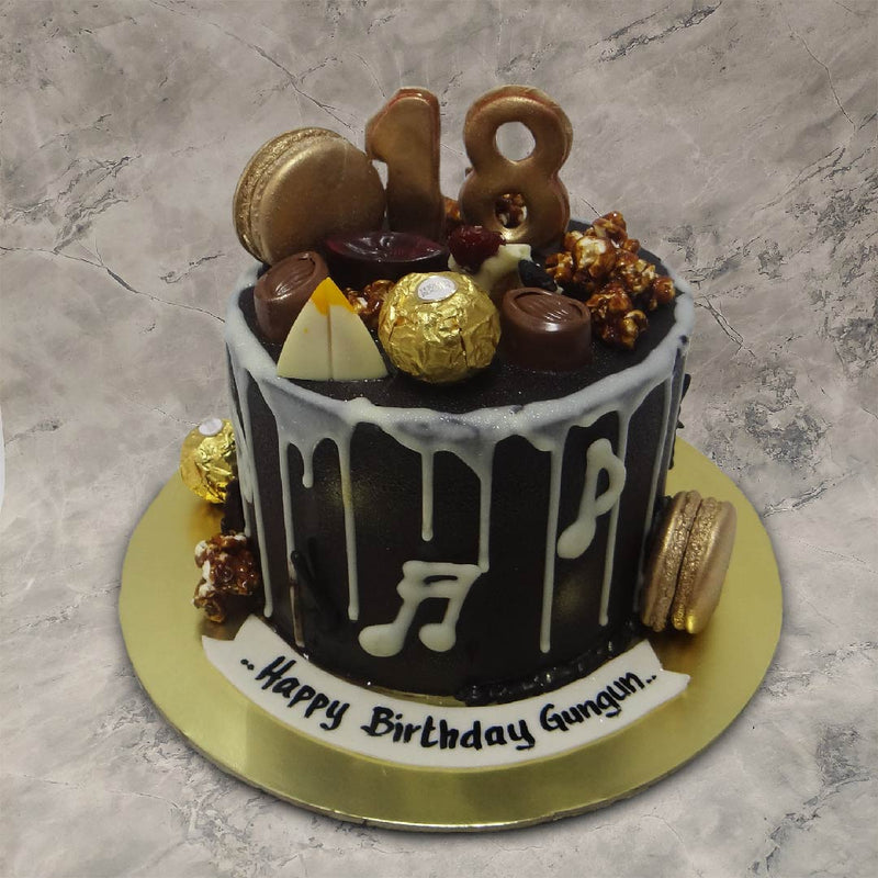 Fancy Chocolate 18th Birthday Cake
